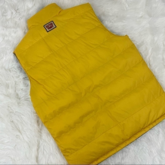 Vintage Tommy Hilfiger Reversible Puffer Vest, Blue/Yellow, Size LG​ - Picture 4 of 6